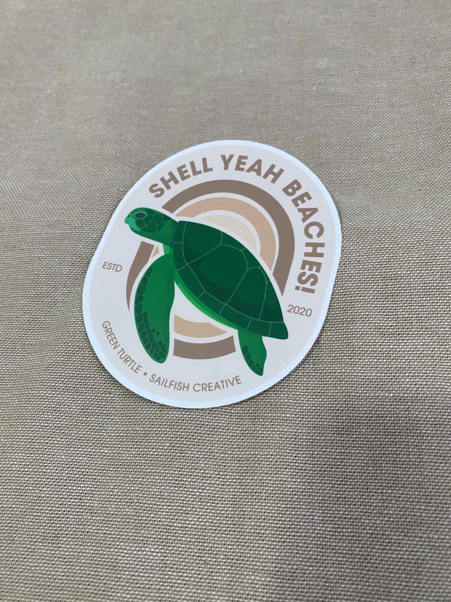 Sticker - Green Turtle Pun - Sailfish Creative