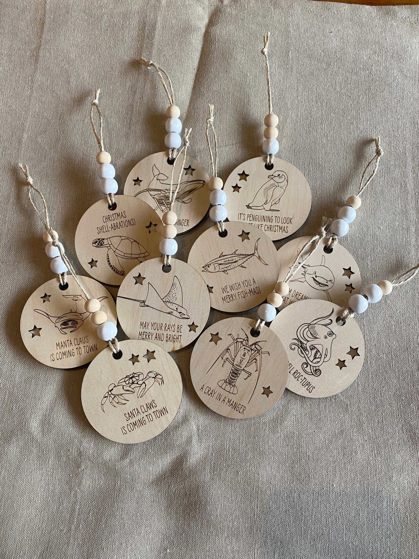 Wooden Christmas Decoration - Mantaray - Sailfish Creative