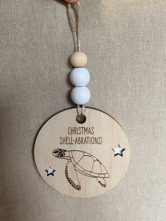 Wooden Christmas Decoration - Green Turtle - Sailfish Creative