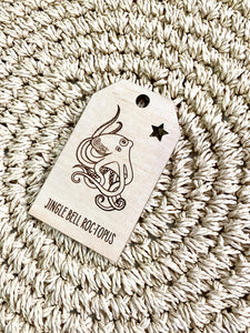 Wooden Christmas Swing Tag - Octopus