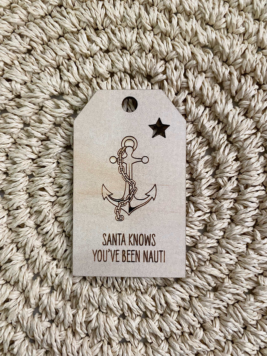 Wooden Christmas Swing Tag - Anchor and Chain - Sailfish Creative