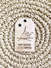 Load image into Gallery viewer, Wooden Christmas Swing Tag - Hammerhead Shark