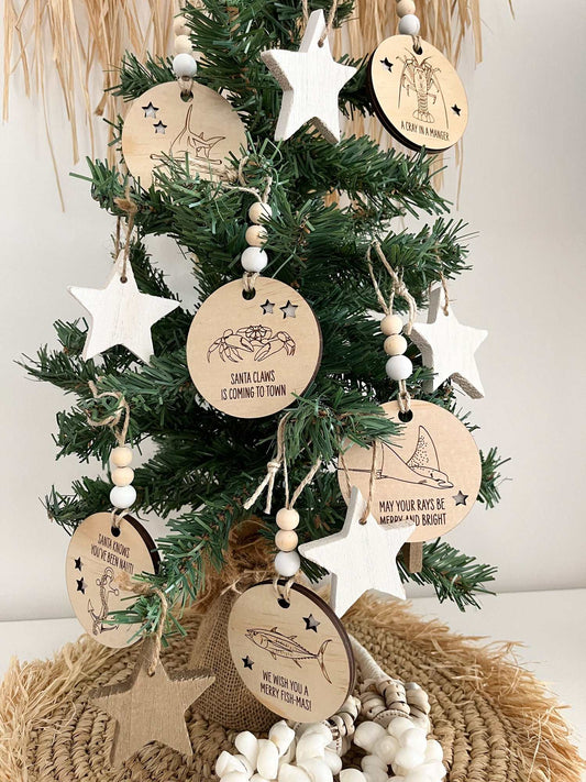 Wooden Christmas Decoration - Spotted Eagle Ray - Sailfish Creative