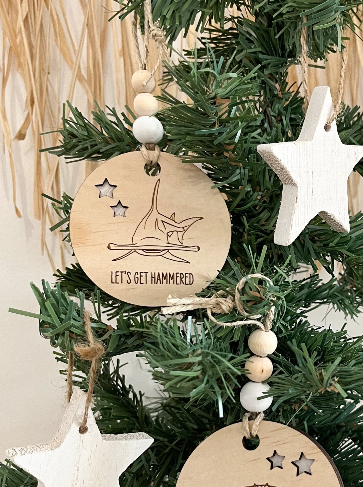 Wooden Christmas Decoration - Hammerhead Shark - Sailfish Creative