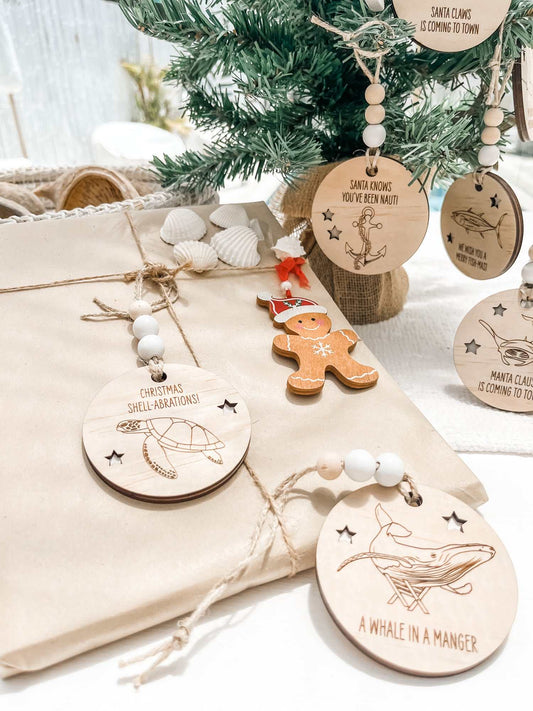 Wooden Christmas Decoration - Nautical Anchor and Chain - Sailfish Creative