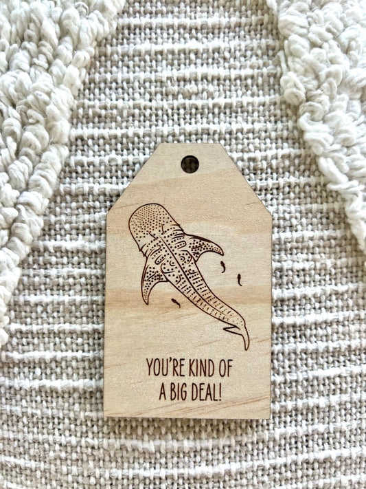 Wooden Gift Tag - Whale Shark - Sailfish Creative