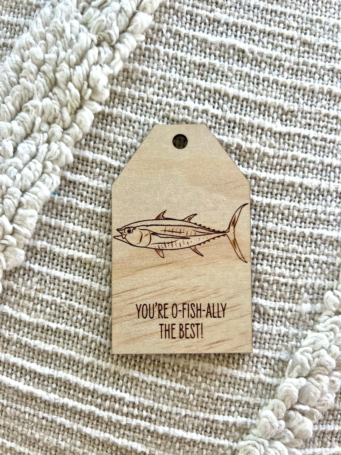 Wooden Gift Tag - Tuna Fish - Sailfish Creative