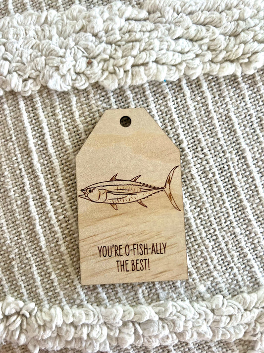 Wooden Gift Tag - Tuna Fish - Sailfish Creative