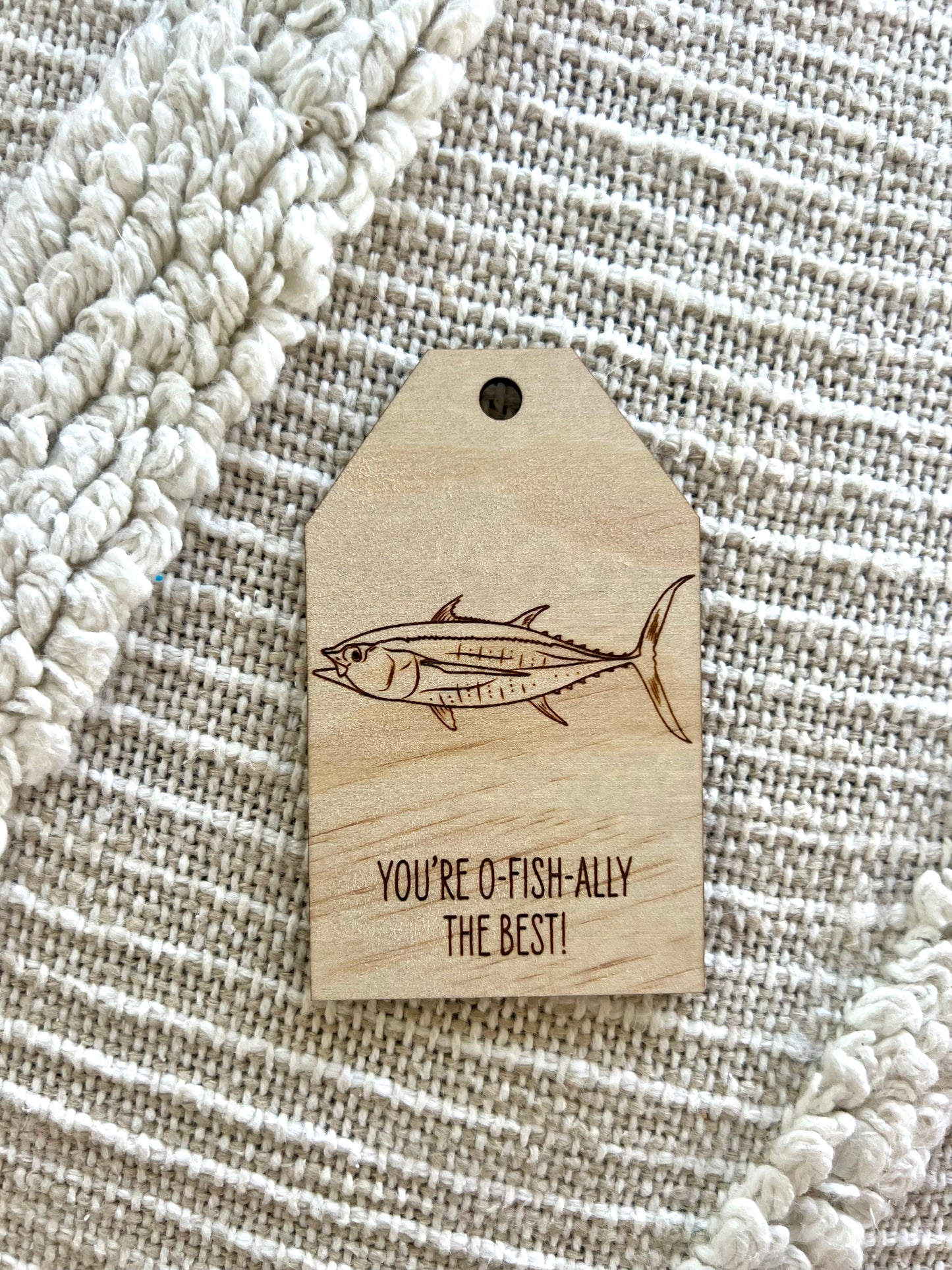 Wooden Gift Tag - Tuna Fish - Sailfish Creative