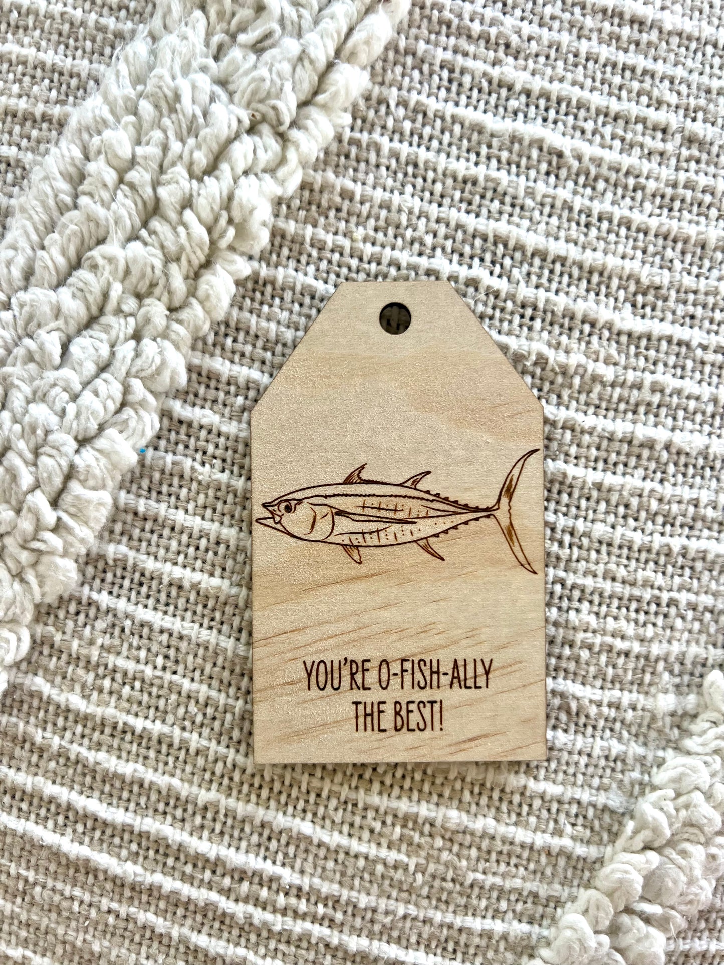 Wooden Gift Tag - Tuna Fish - Sailfish Creative
