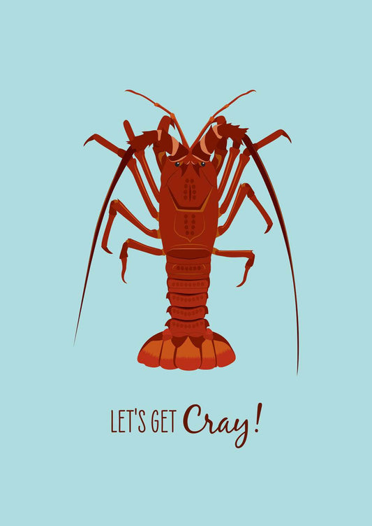 Greeting Card - Crayfish Spiny LobsterThis funny Crayfish Spiny Lobster greeting card with envelope is the perfect way to send an ocean lover some cheer.
DETAILS:
Digital illustration and design
PrintedGreeting CardsSailfish Creative