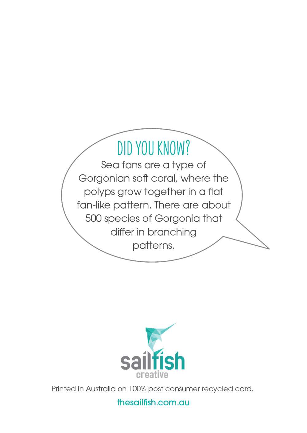 Other Card - Sea Fan - Sailfish Creative