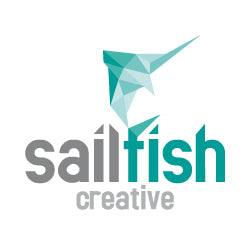 Sailfish Creative logo with stylized sailfish graphic for online gift card promotion