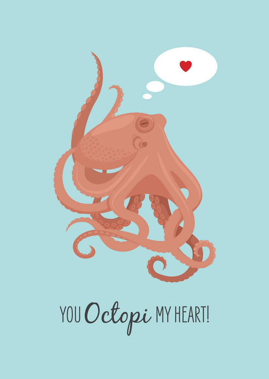 Lovers Card - OctopusThis funny Octopus greeting card with envelope is the perfect way to send an ocean lover some love.
BUILD YOUR OWN BUNDLE OF 10 CARDS FOR ONLY $35!
.................Greeting CardsSailfish Creative