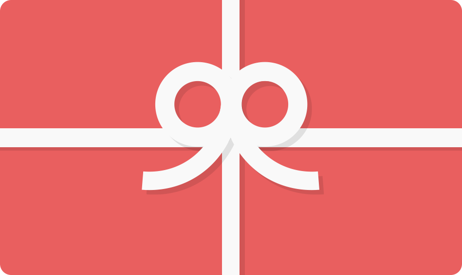 Red gift card with white ribbon bow representing a gift card for flexible shopping choice