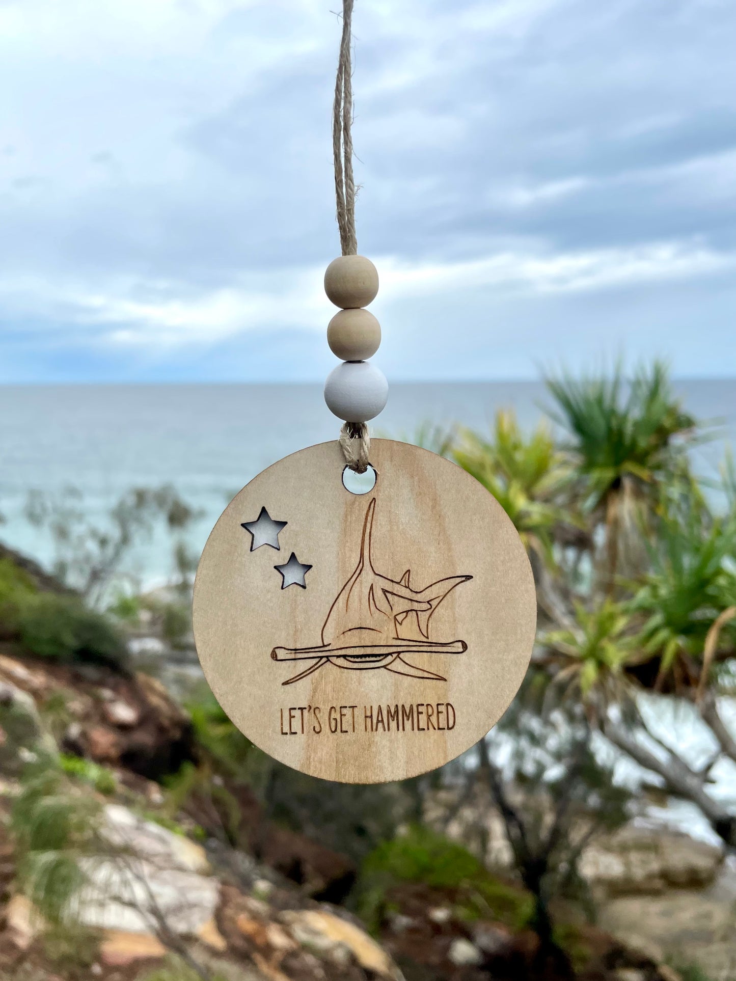Wooden Christmas Decoration - Hammerhead Shark - Sailfish Creative