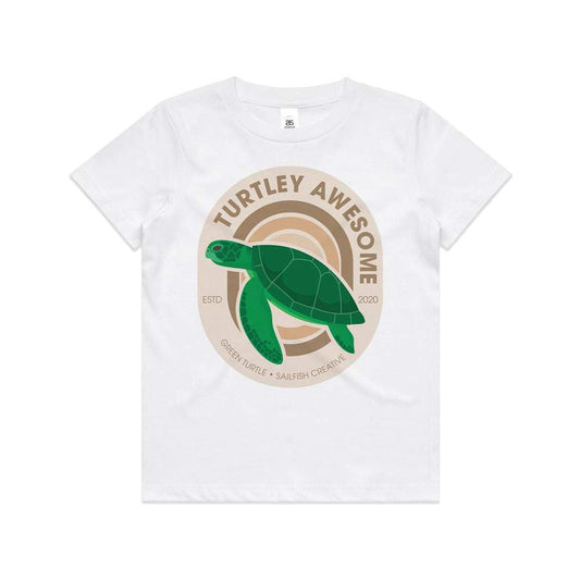 Turtley Awesome - Kids T-ShirtThis funnyĀ Green Turtle teeĀ is made from beautifully soft 180 GSM 100% combed cotton, this t-shirt is super comfy with a great cut.
Features neck ribbing, shoulder tShirtsSailfish Creative