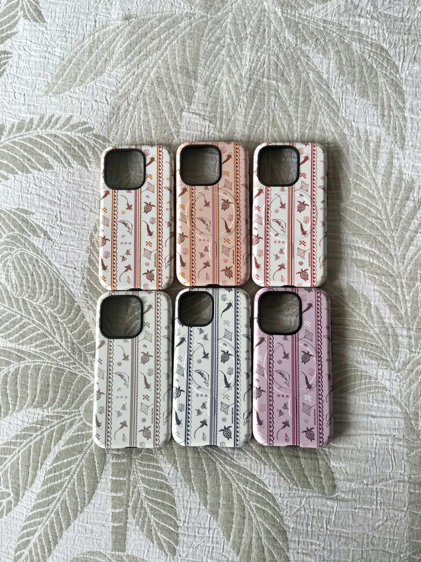 iPhone Tough Phone Case - Candy Stripes Beige