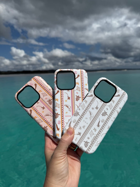 iPhone Tough Phone Case - Candy Stripes on White