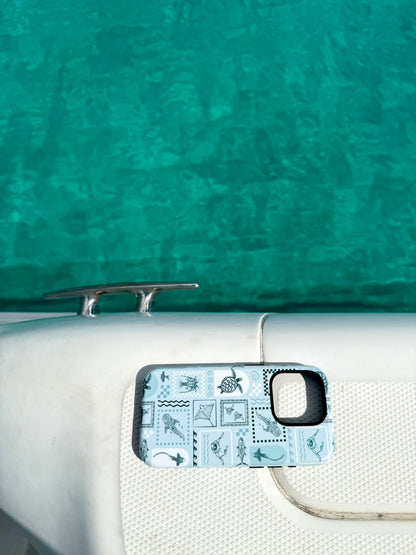 iPhone Tough Phone Case - Arches Print Teal