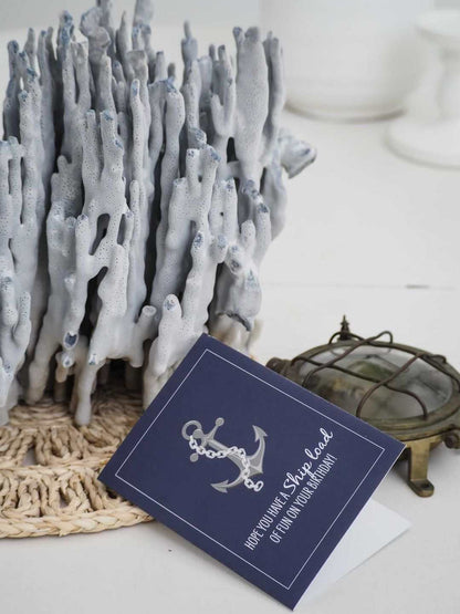 Birthday Card - Anchor and Chain Nautical