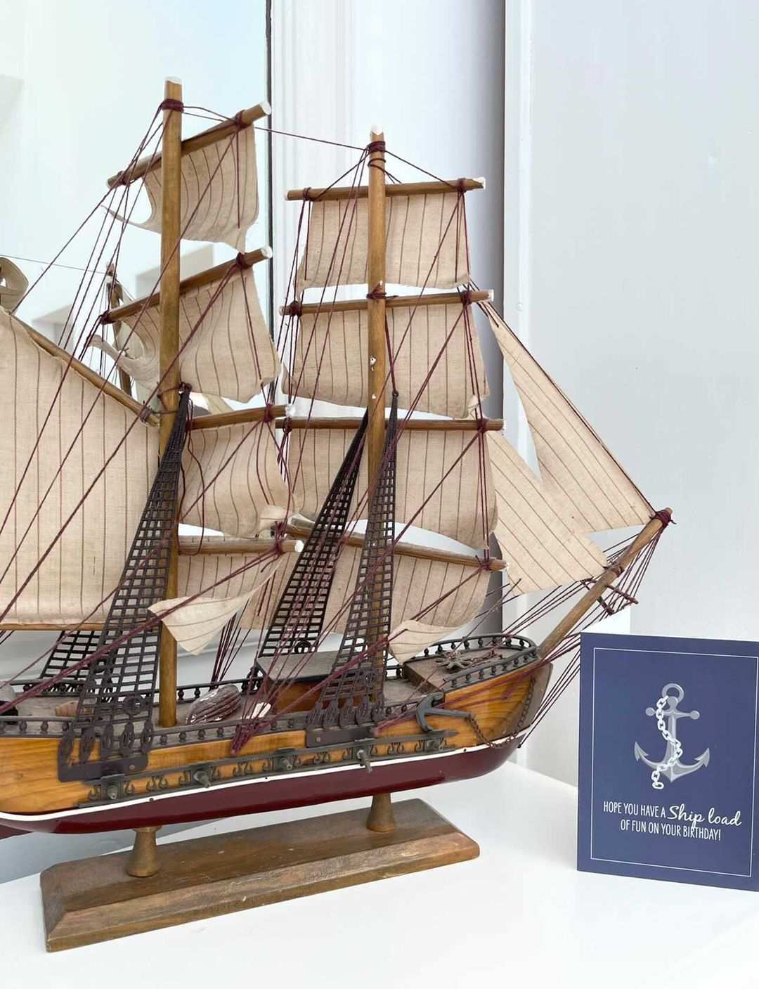 Birthday Card - Anchor and Chain Nautical