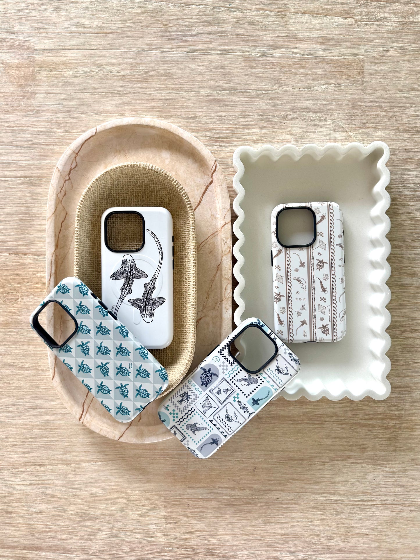 iPhone Phone Case - Leopard Sharks Outline