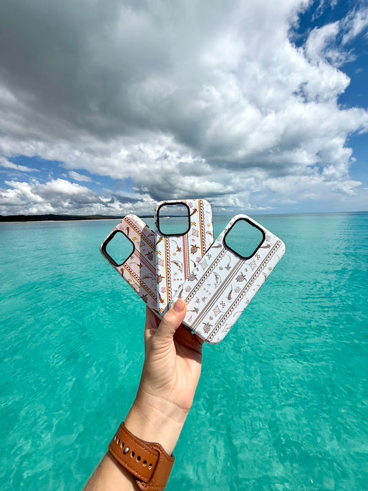 iPhone Tough Phone Case - Candy Stripes Beige