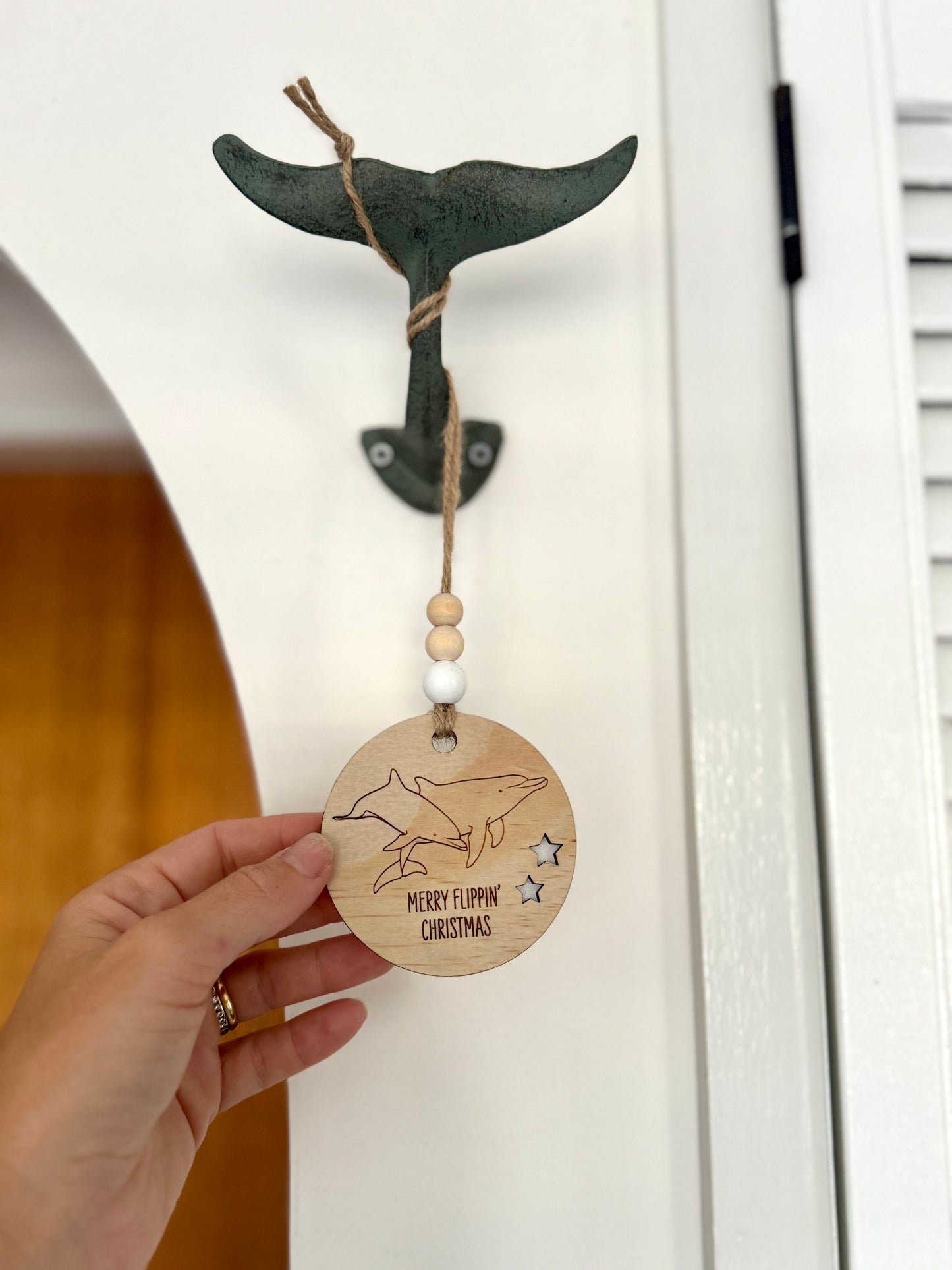 Wooden Christmas Decoration - Dolphins