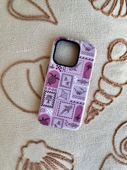 iPhone Tough Phone Case - Arches Print Orchid