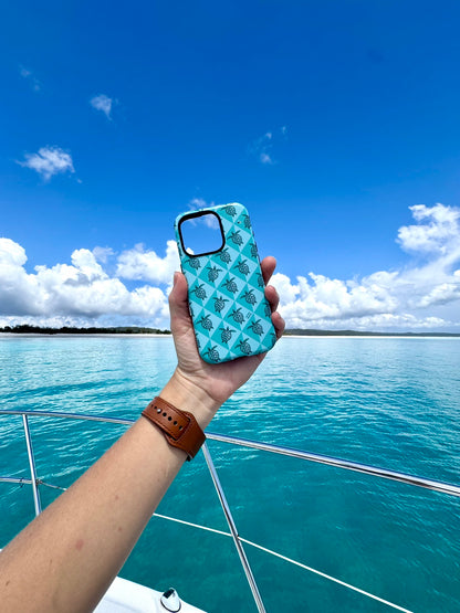 iPhone Phone Case - Turtle Diamonds Teal