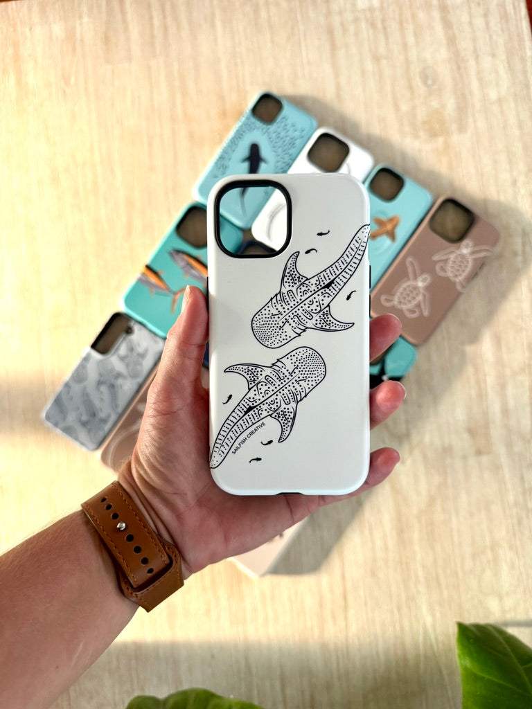 iPhone Phone Case - Whale Sharks Outline