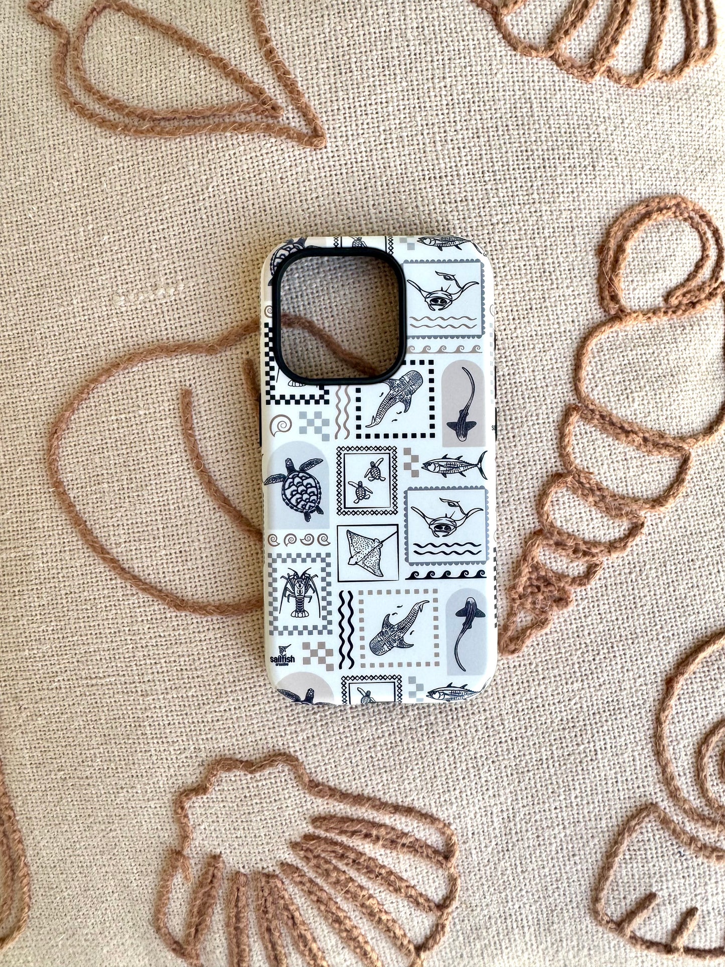 iPhone Tough Phone Case - Arches Print Beige