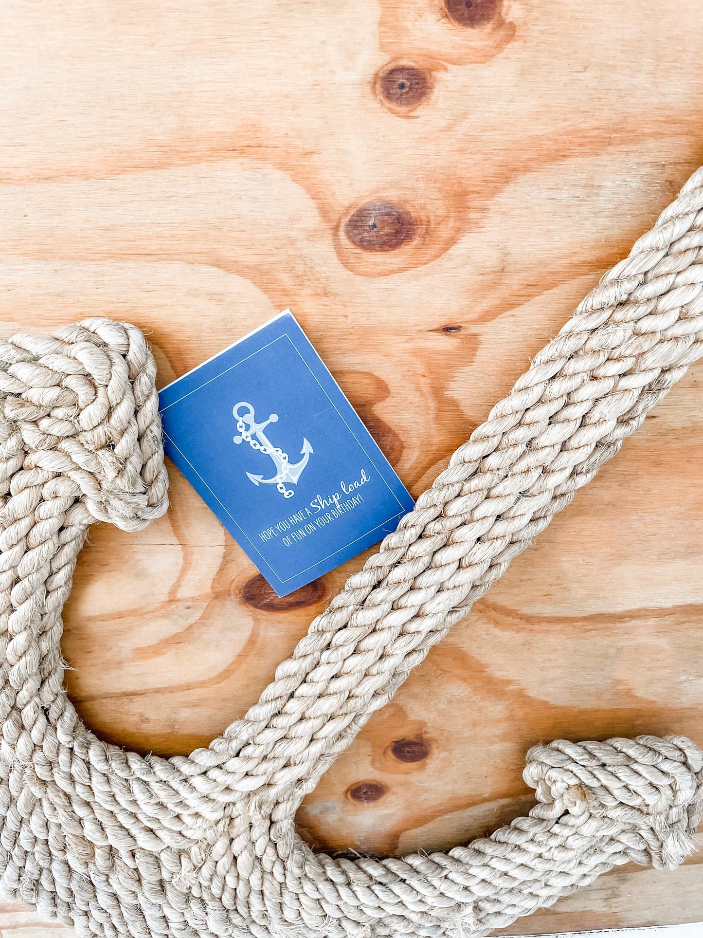 Birthday Card - Anchor and Chain Nautical