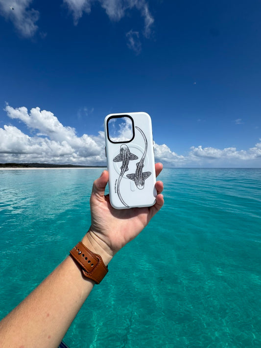 iPhone MagSafe Tough Case - Leopard Sharks Outline