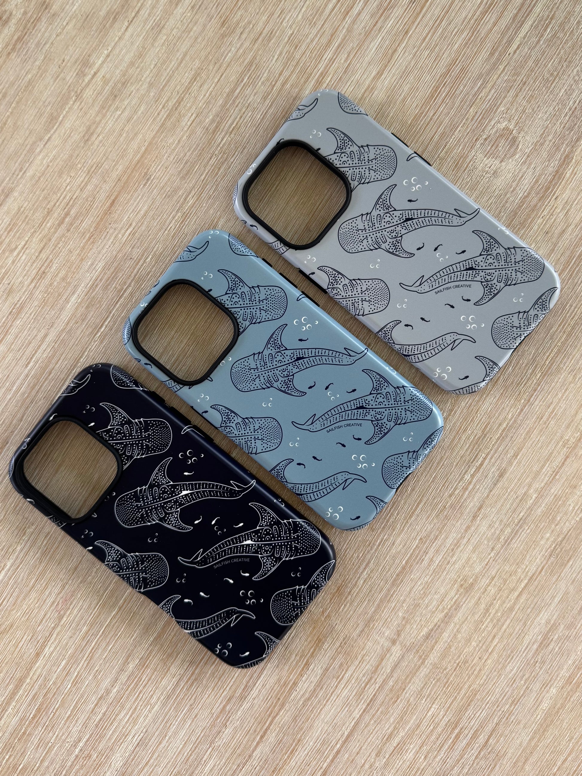 iPhone Tough Phone Case - Whale Sharks Pattern - Sailfish Creative