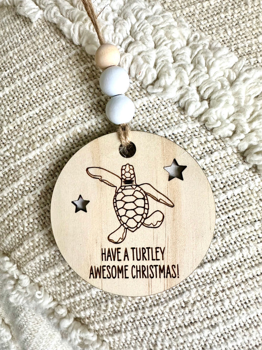 Wooden Christmas Decoration - Baby Turtle Hatchling - Sailfish Creative