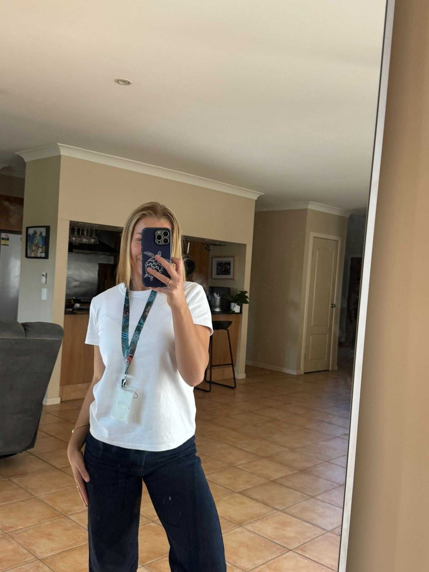 iPhone Phone Case - Turtle Outline Navy