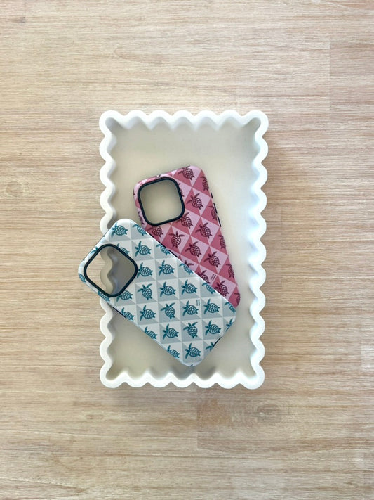 iPhone Tough Phone Case - Turtle Diamonds Coastal Storm