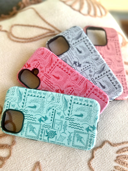 iPhone Tough Phone Case - Busy Print Pinks