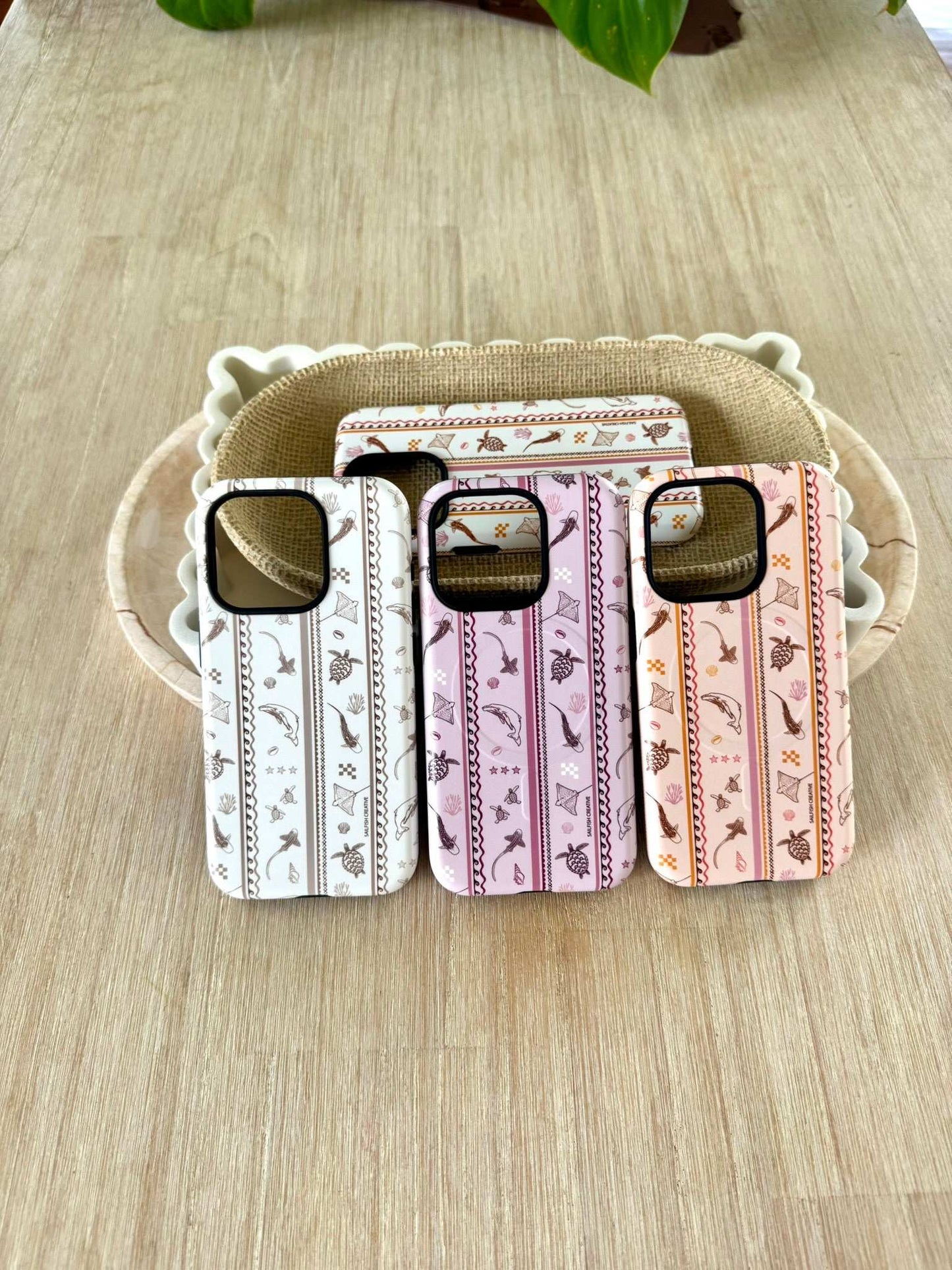 iPhone Phone Case - Candy Stripes Beige