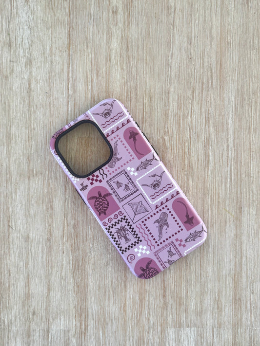iPhone Tough Phone Case - Arches Print Orchid