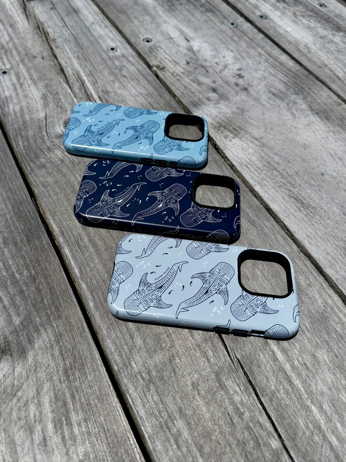 iPhone Tough Phone Case - Whale Sharks Pattern - Sailfish Creative