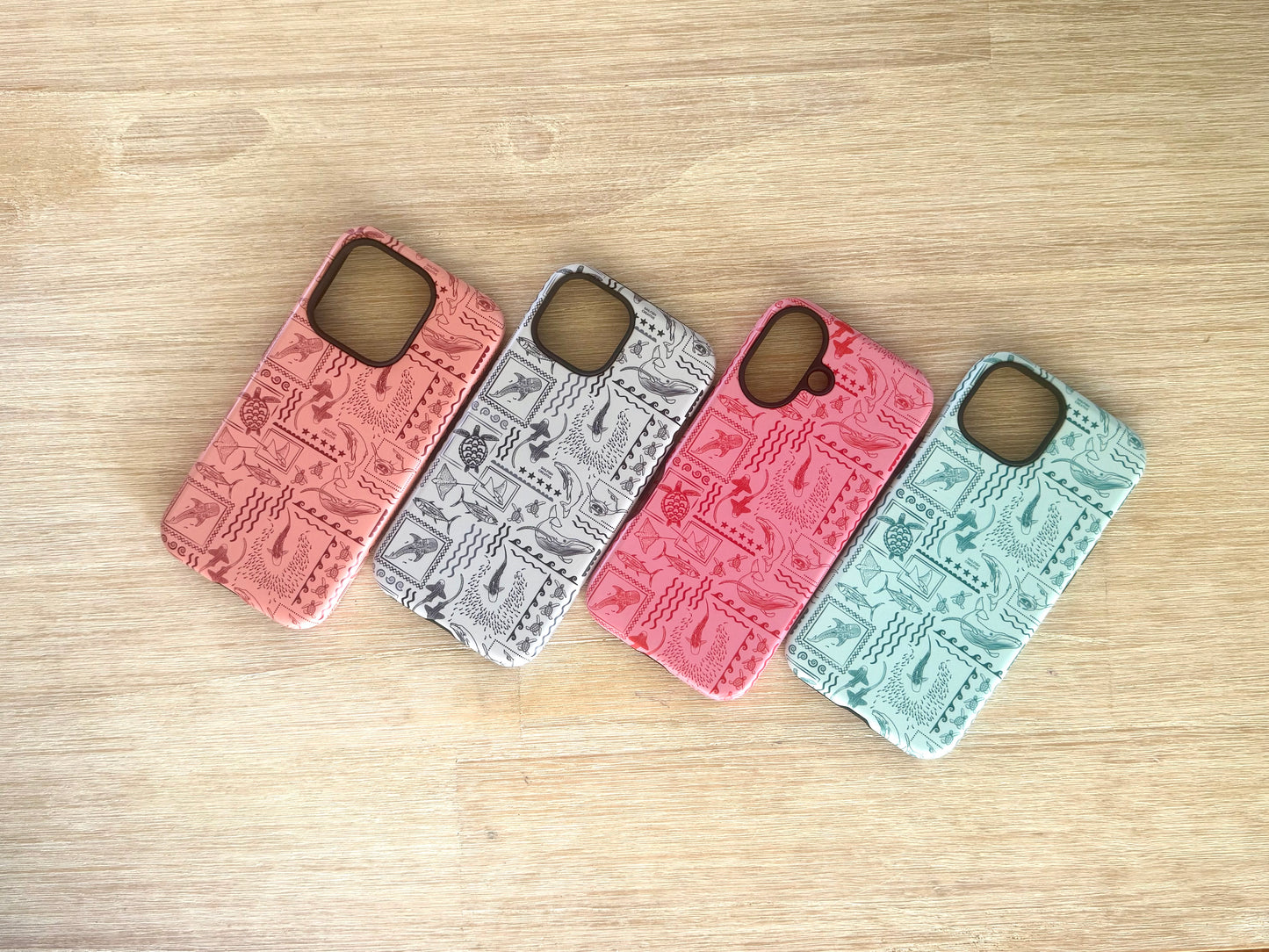 iPhone Tough Phone Case - Busy Print Pinks