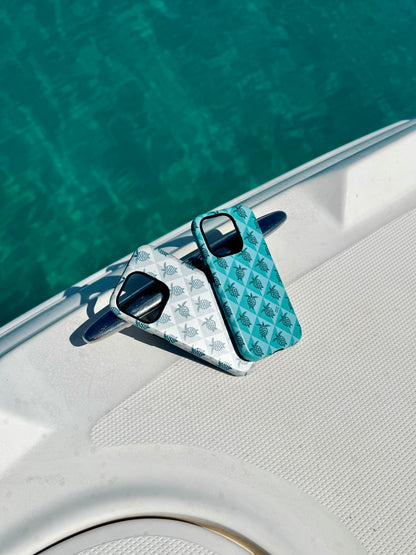 iPhone Phone Case - Turtle Diamonds Teal