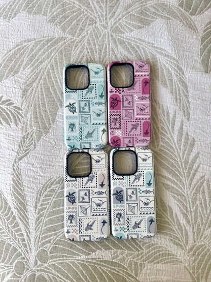iPhone Tough Phone Case - Arches Print Orchid