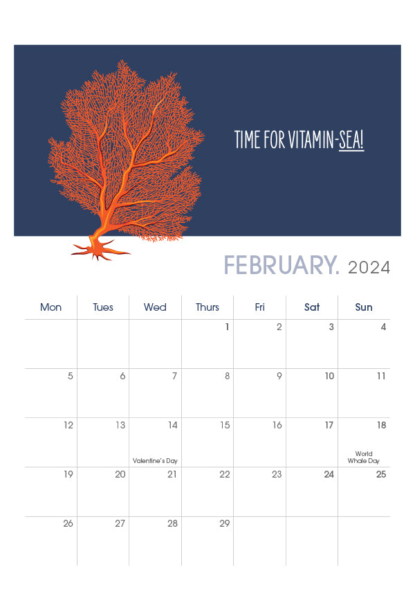 2024 Calendar with Wooden stand