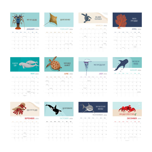 PRE-ORDER 2026 Calendar with Wooden stand