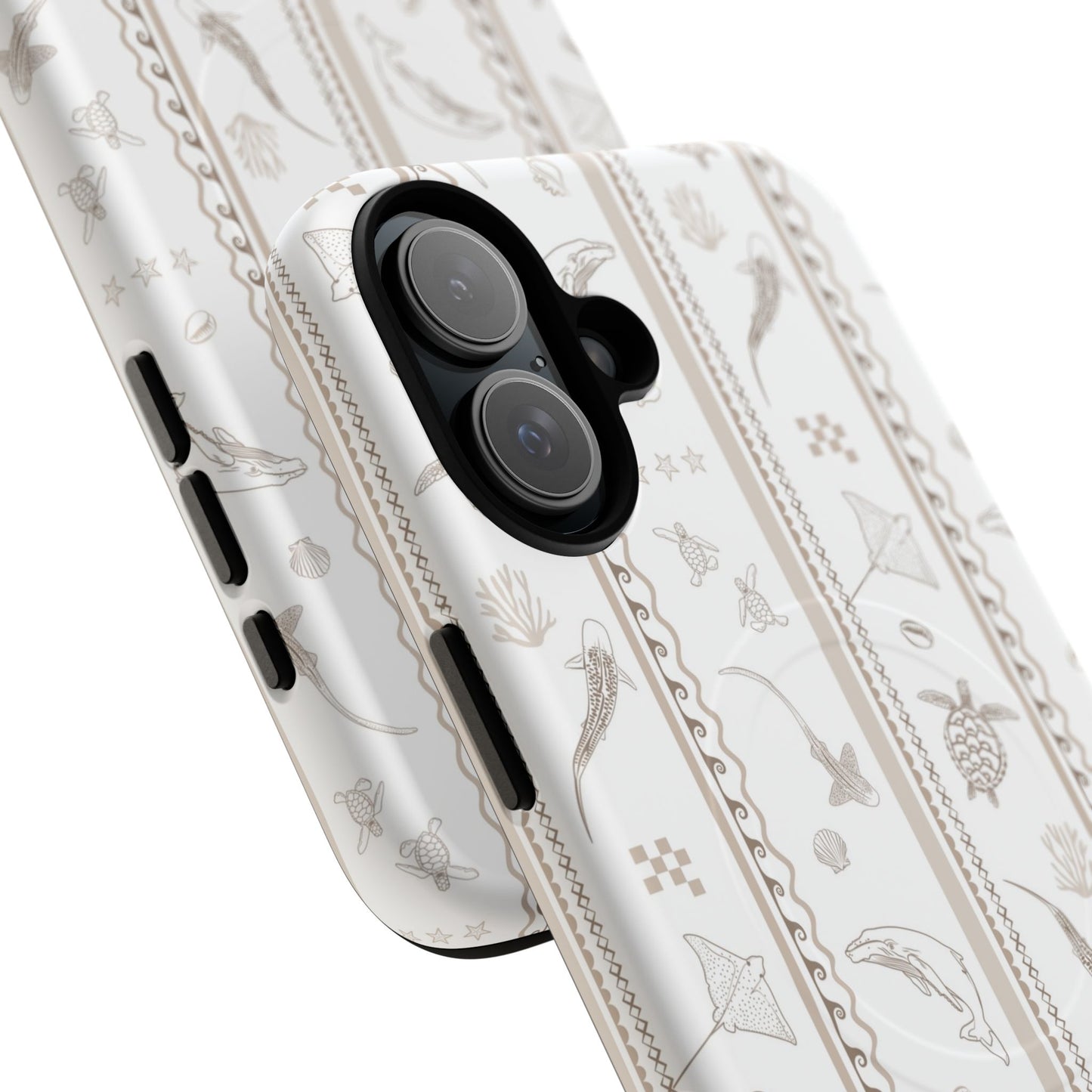 iPhone MagSafe Tough Phone Case - Candy Stripes Beige