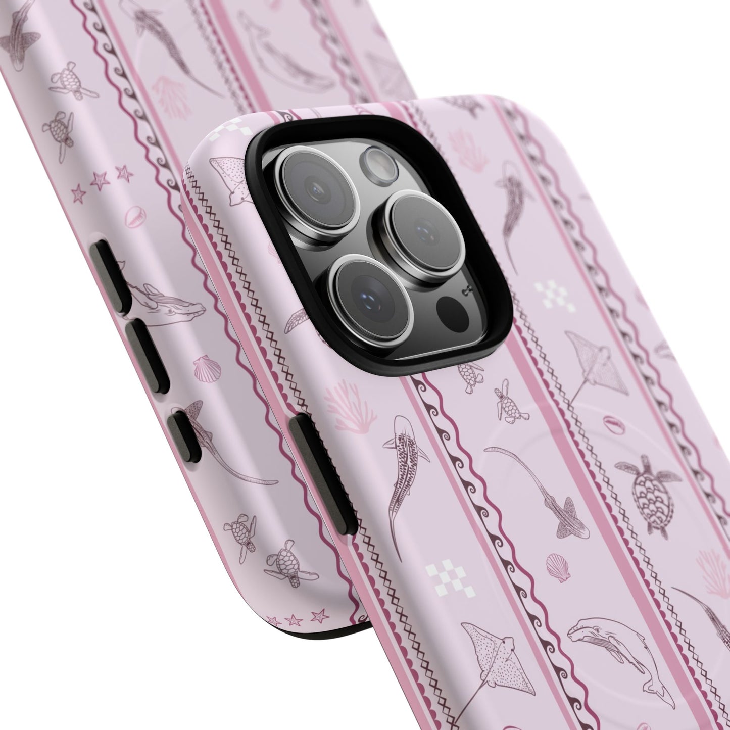 iPhone MagSafe Tough Phone Case - Candy Stripes Orchid